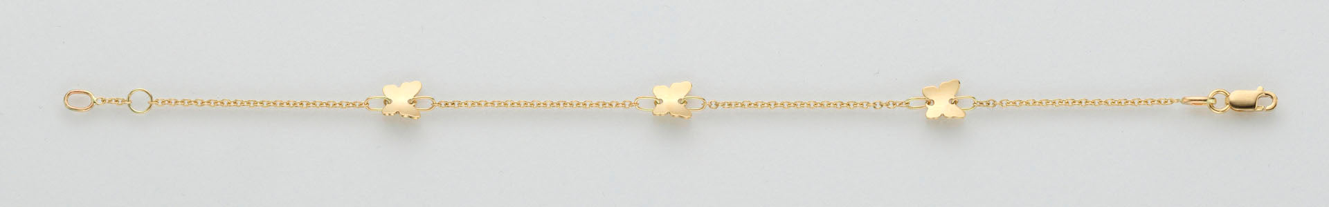Eugen Rühle Armband 3 Schmetterlinge 585 Gold Gelbgold
