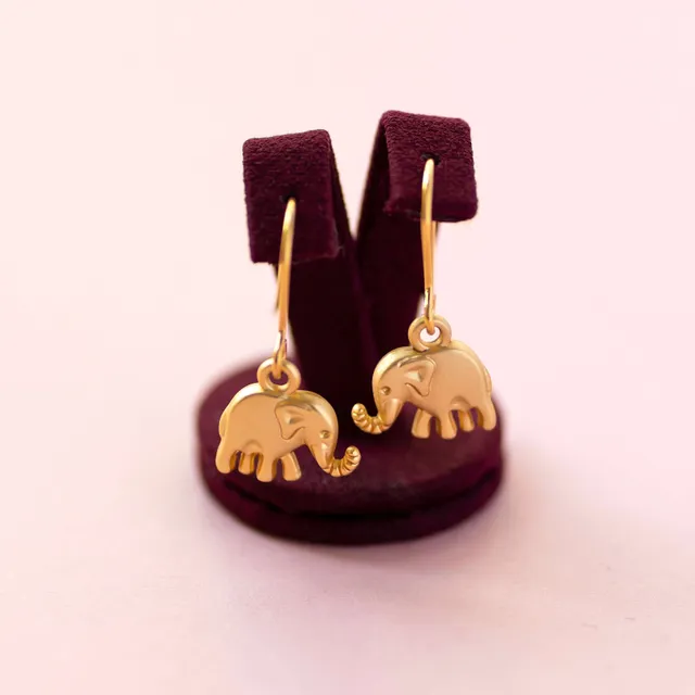 Joy by Corrine Smith Elephant Charm Ohrringe Gold Silber