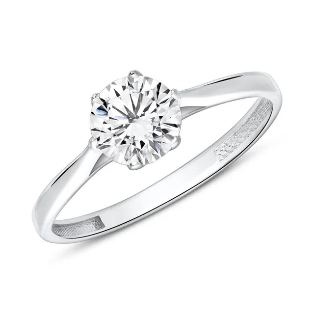 JEWLIX Verlobungsring 375 Weißgold Größe 60 Zirkonia
