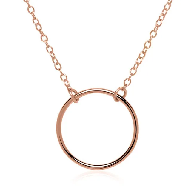 JEWLIX Kreis Kette 925er Silber Rosé