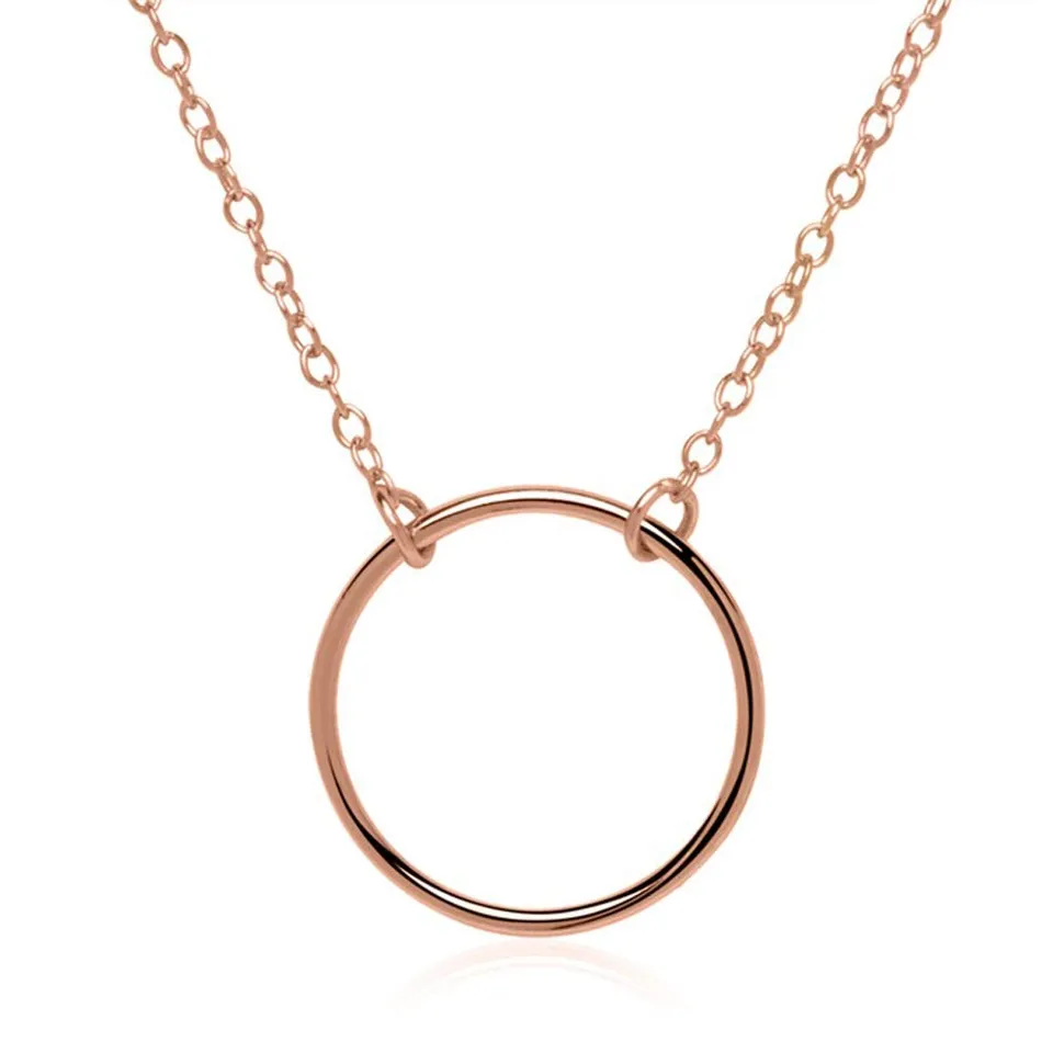 JEWLIX Kreis Kette 925er Silber Rosé