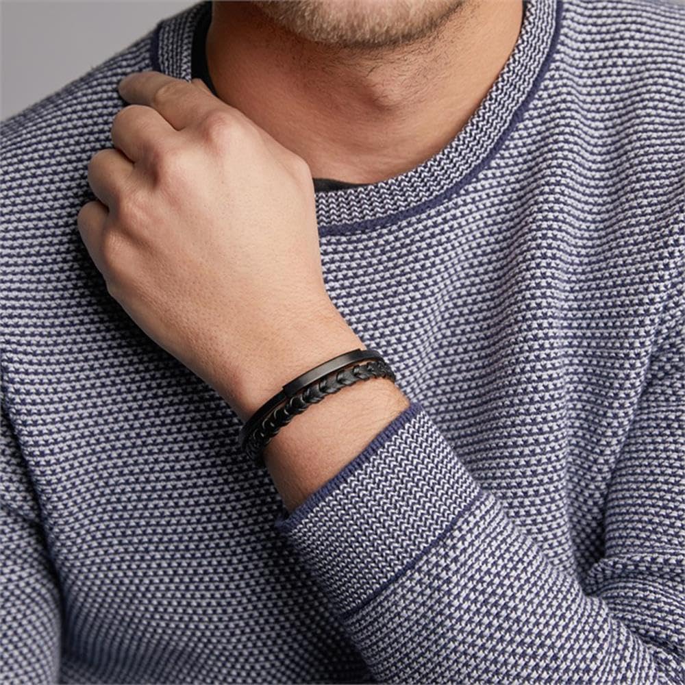 JEWLIX ID-Armband schwarzes KunstlederGravur