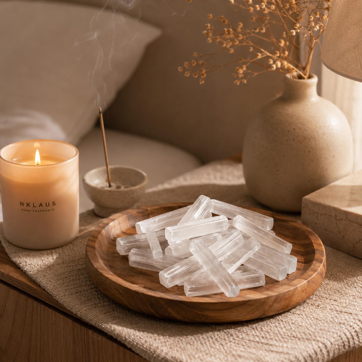 NKlaus Healing Crystals Selenit Rohstäbchen 900 g Meditation
