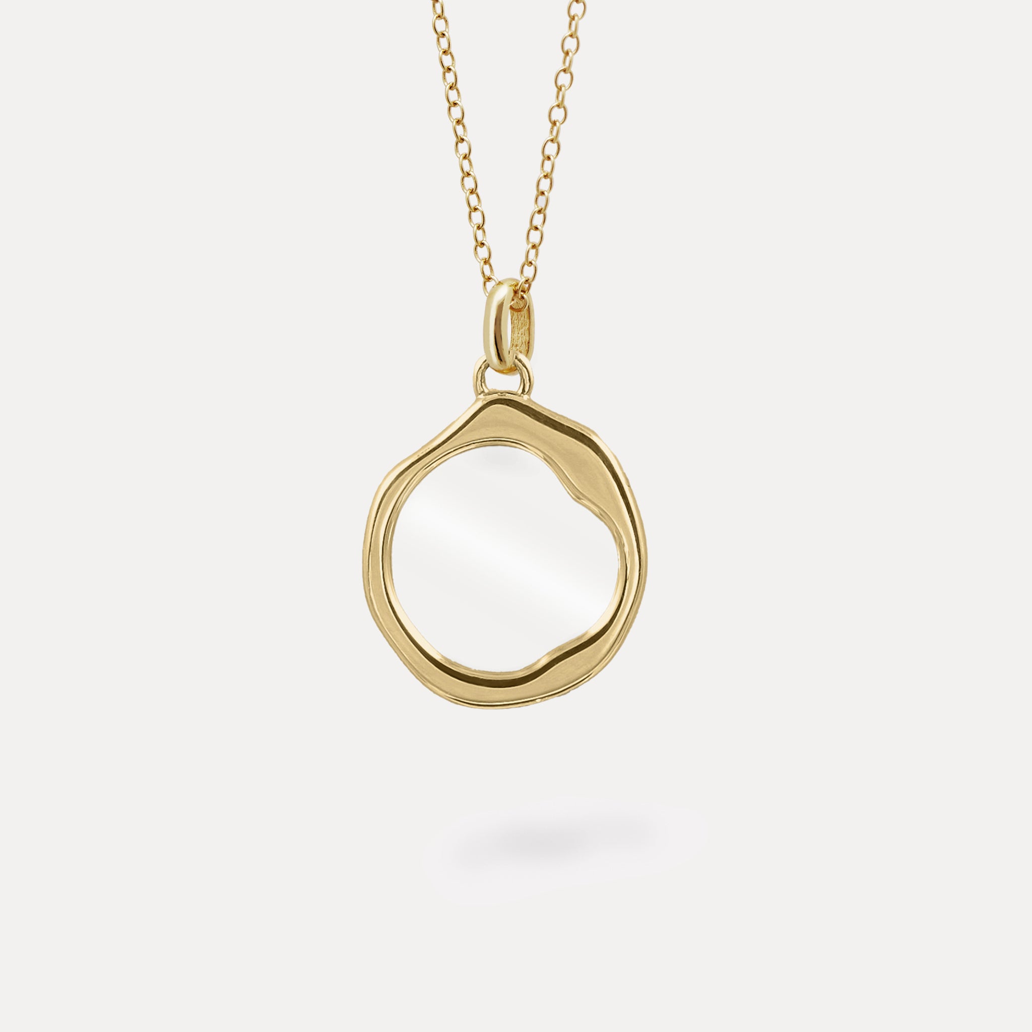 Stilnest Quarz Organic Kette 585 Gold 45cm Kristall