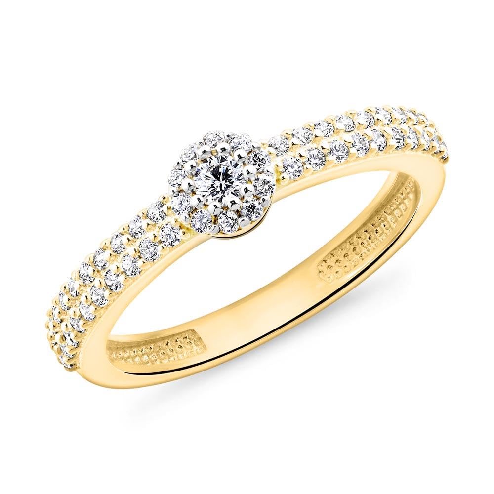 JEWLIX Verlobungsring Gold 375 56mm Zirkonia