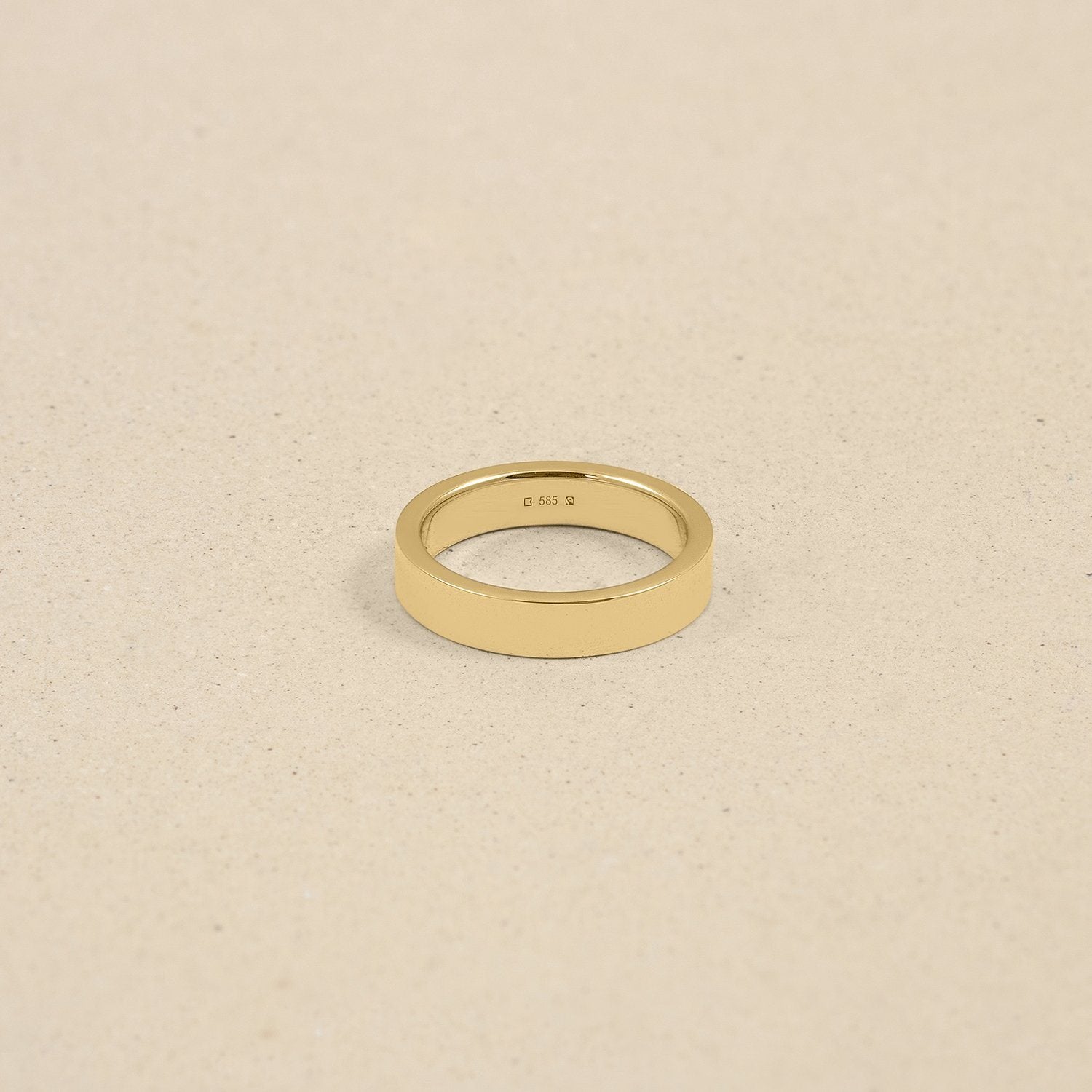 Stilnest Square Fair Band Ring Gold 14k Fairtrade Gr. 54
