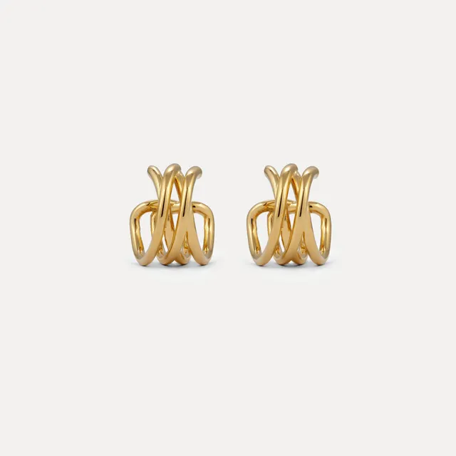 Stilnest Hypnotic Loop Creolen Gold Vermeil Spirale