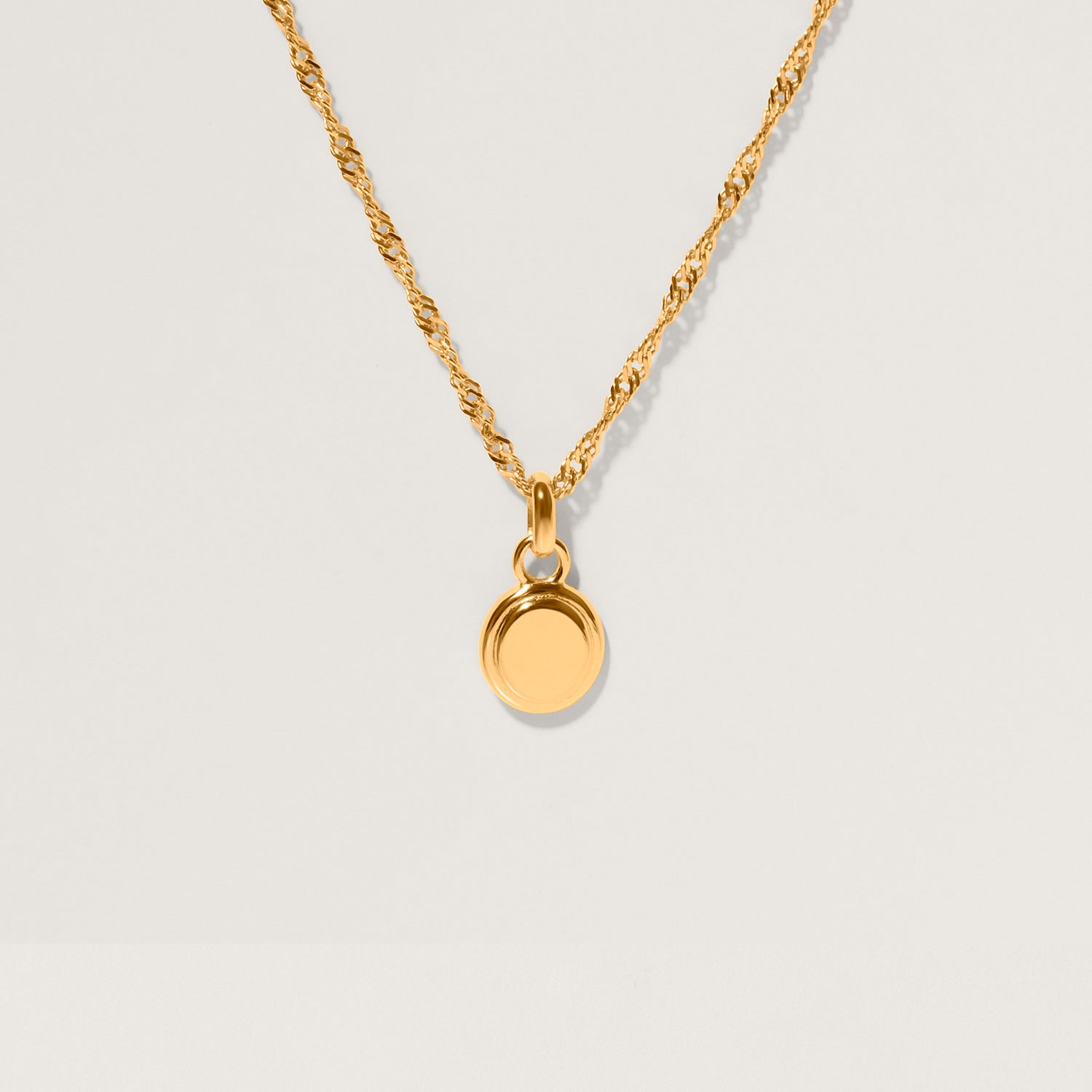 Stilnest Necklaces Emblem Kette Gold Vermeil 45cm gravierbar