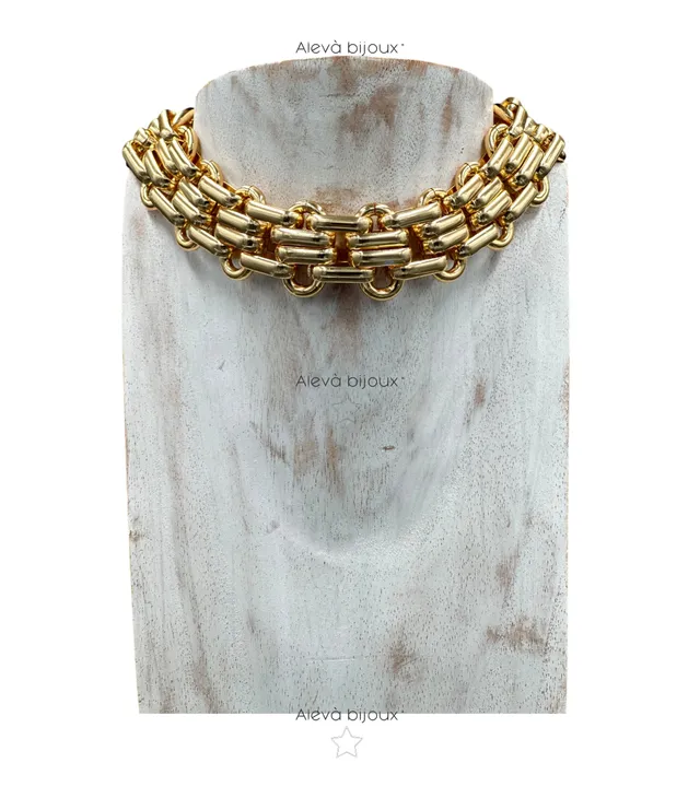 Alevá Bijoux Caterina Choker Halskette vergoldet