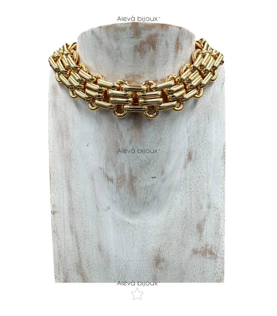 Alevá Bijoux Caterina Choker Halskette vergoldet