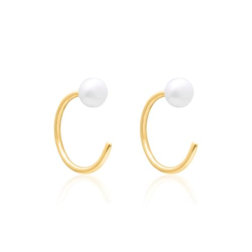 JEWLIX Ear Cuffs 925 Silber Gold Süßwasserperle Paar