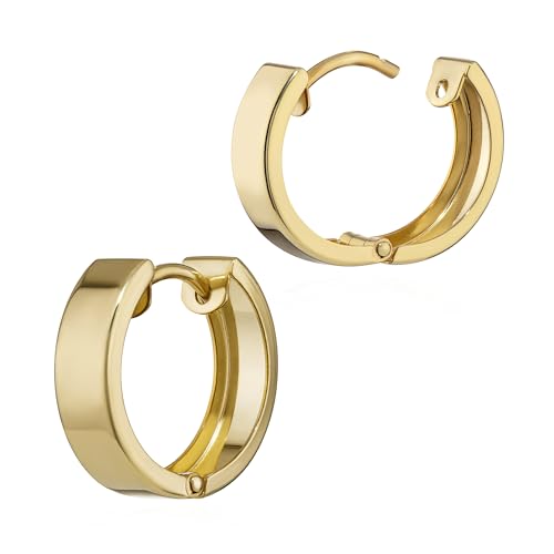 NKlaus Jewellery Klappcreolen 333 Gelbgold 15x3,9mm Paar