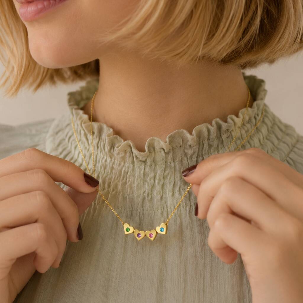 Joy by Corrine Smith Family Halskette Herzen Gold