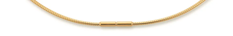 Eugen Rühle Omega Halskette rund 1,3mm 45cm 750 Gold
