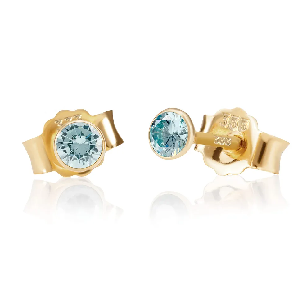 NKlaus Jewellery Ohrstecker 333 Gelbgold Zirkonia Ohrringe 3,0 mm