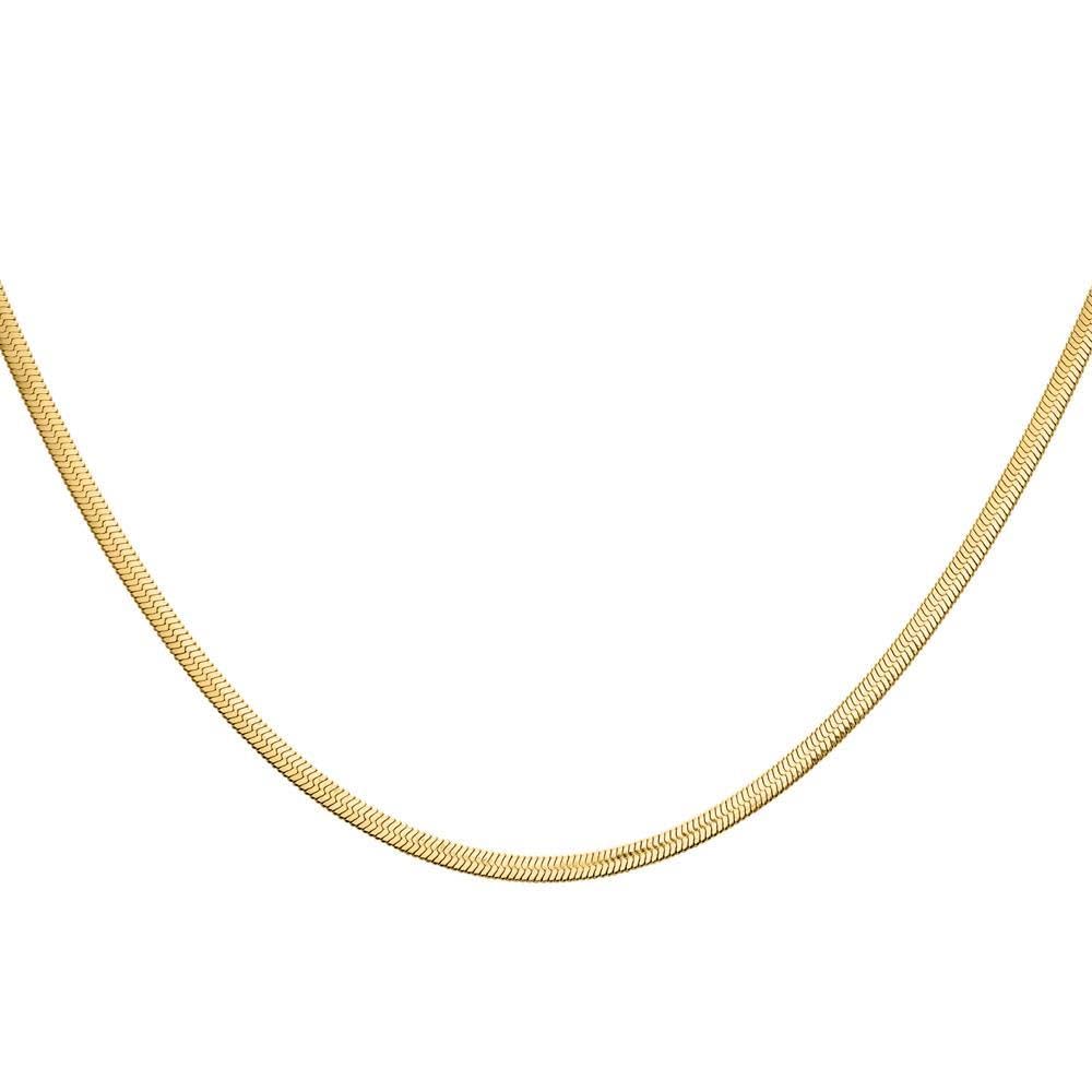 JEWLIX Ketten mit Anhänger Sleek Halskette vergoldet Damen