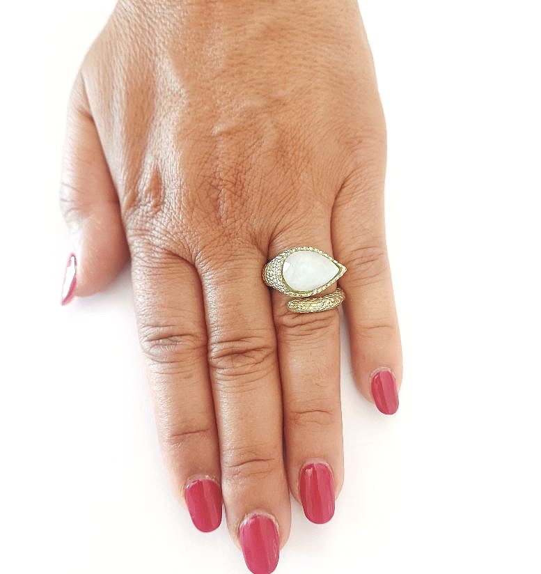 Alevá Bijoux Calypso Ring Bronze Quarz verstellbar