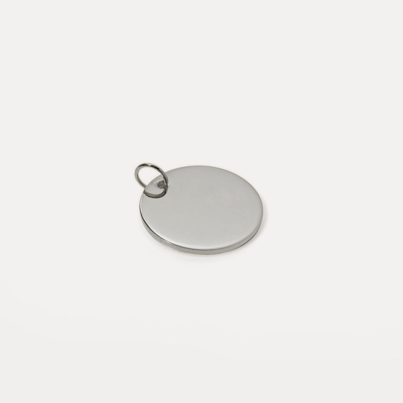 Stilnest Plate Anhänger 925 Silber 14mm gravierbar
