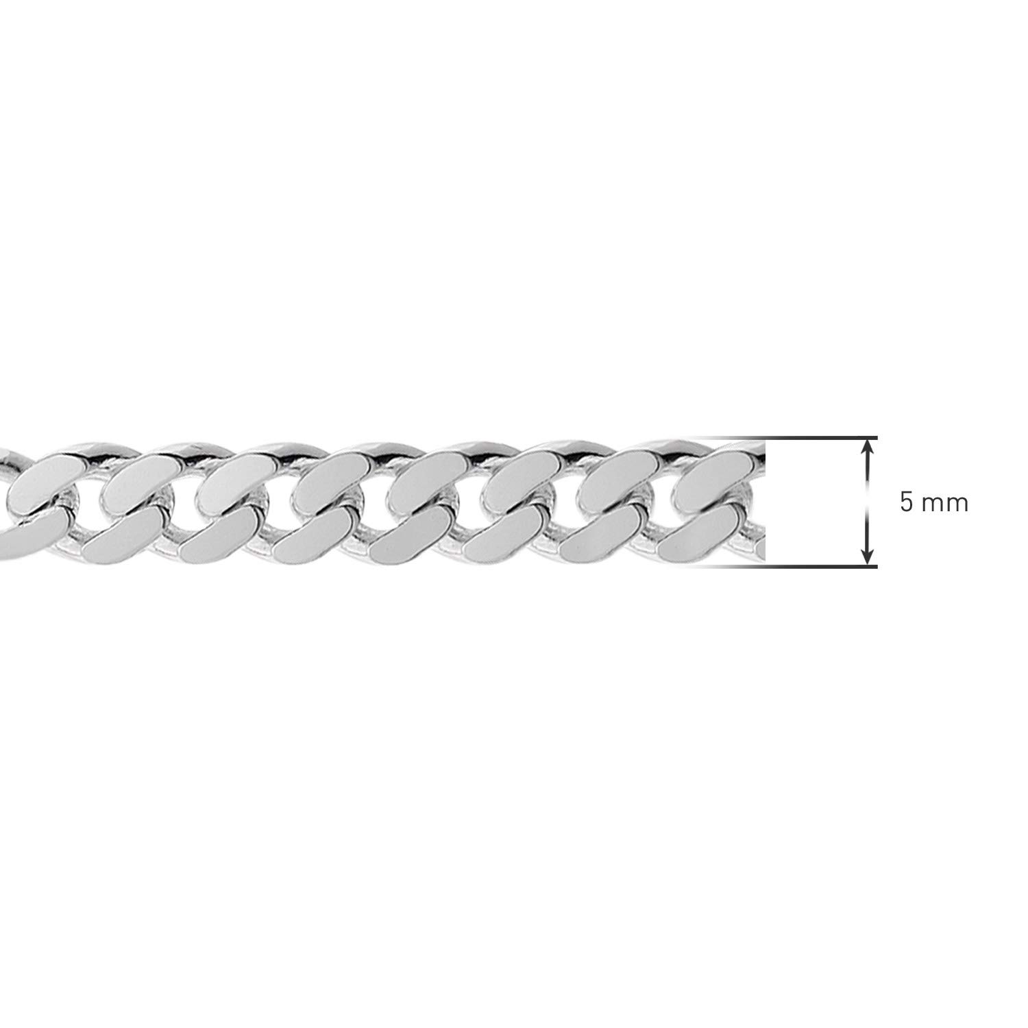 trendor Halsketten Panzer Herren Silber 925 60cm 5,3mm