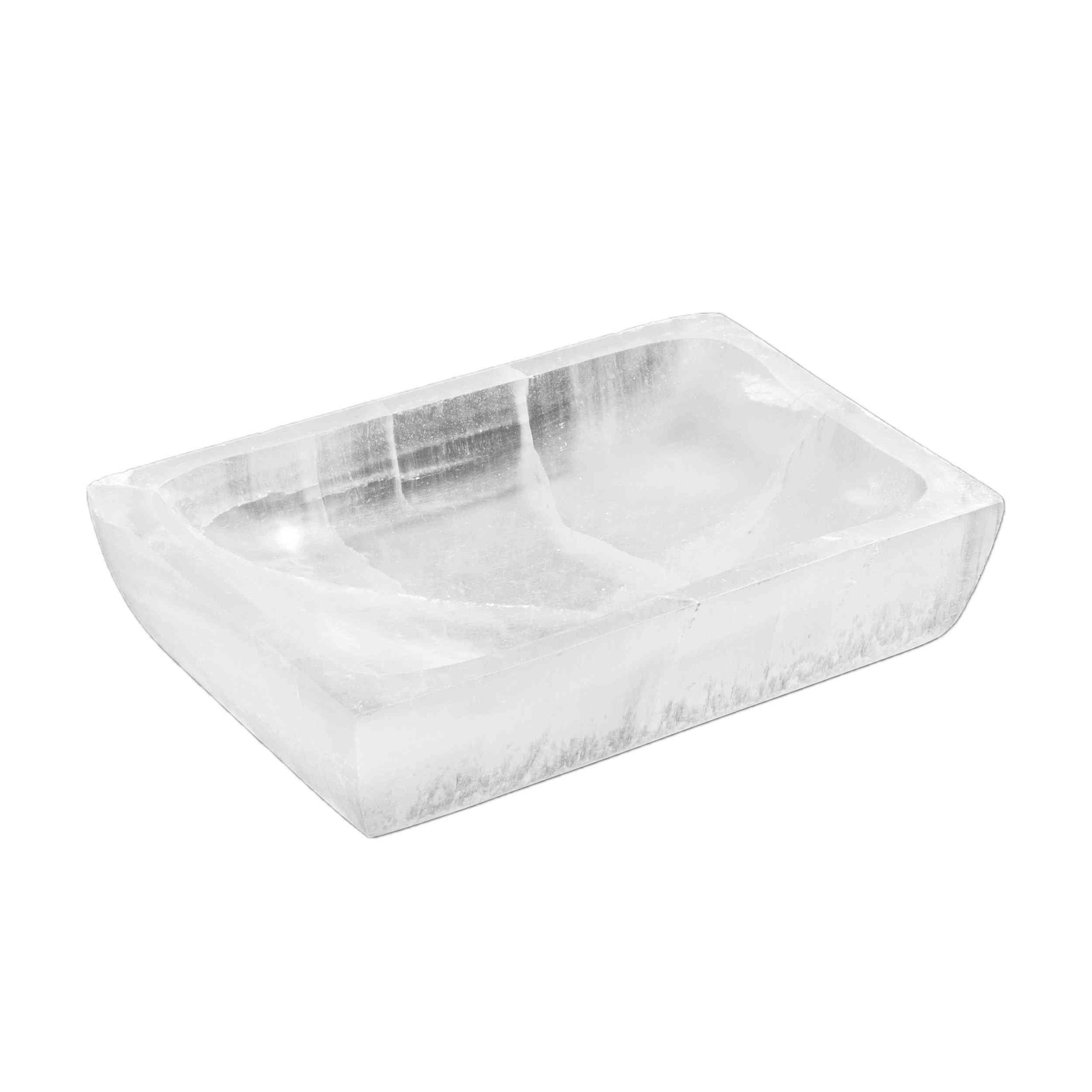NKlaus Healing Crystals Selenit Schale 15x10 cm rechteckig