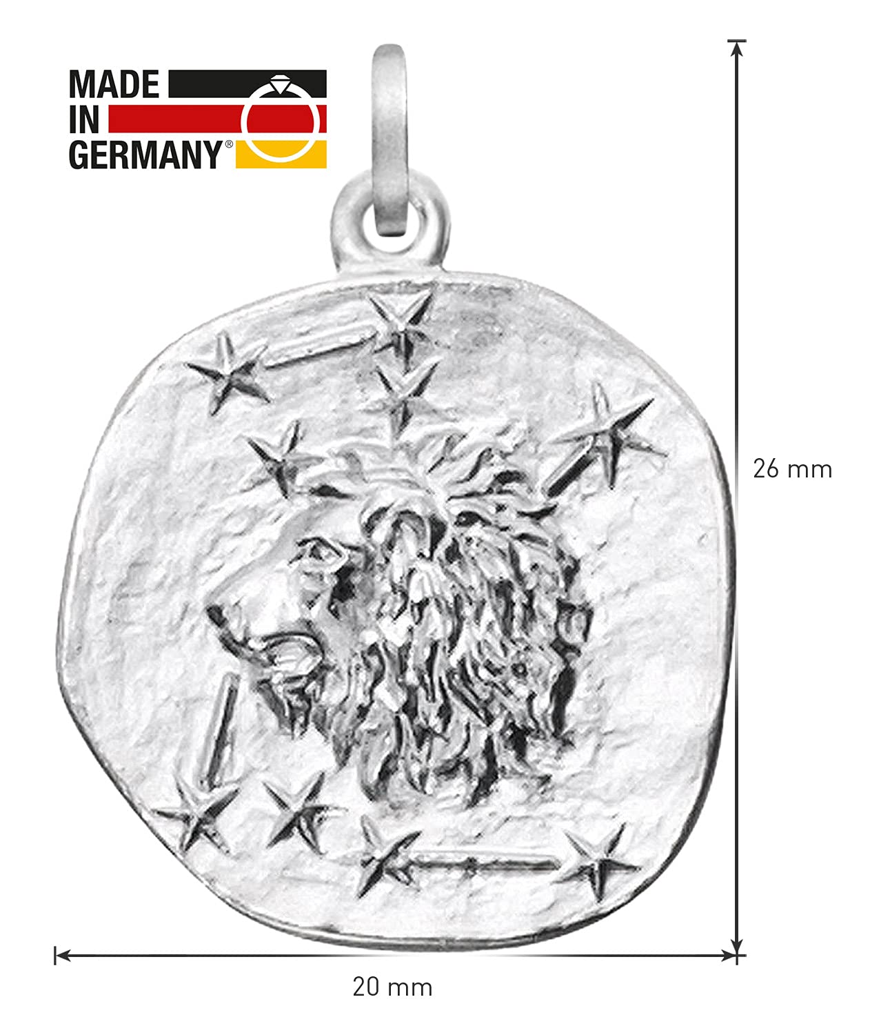 trendor Löwe Sternzeichen Silber 925 Kette 50 cm