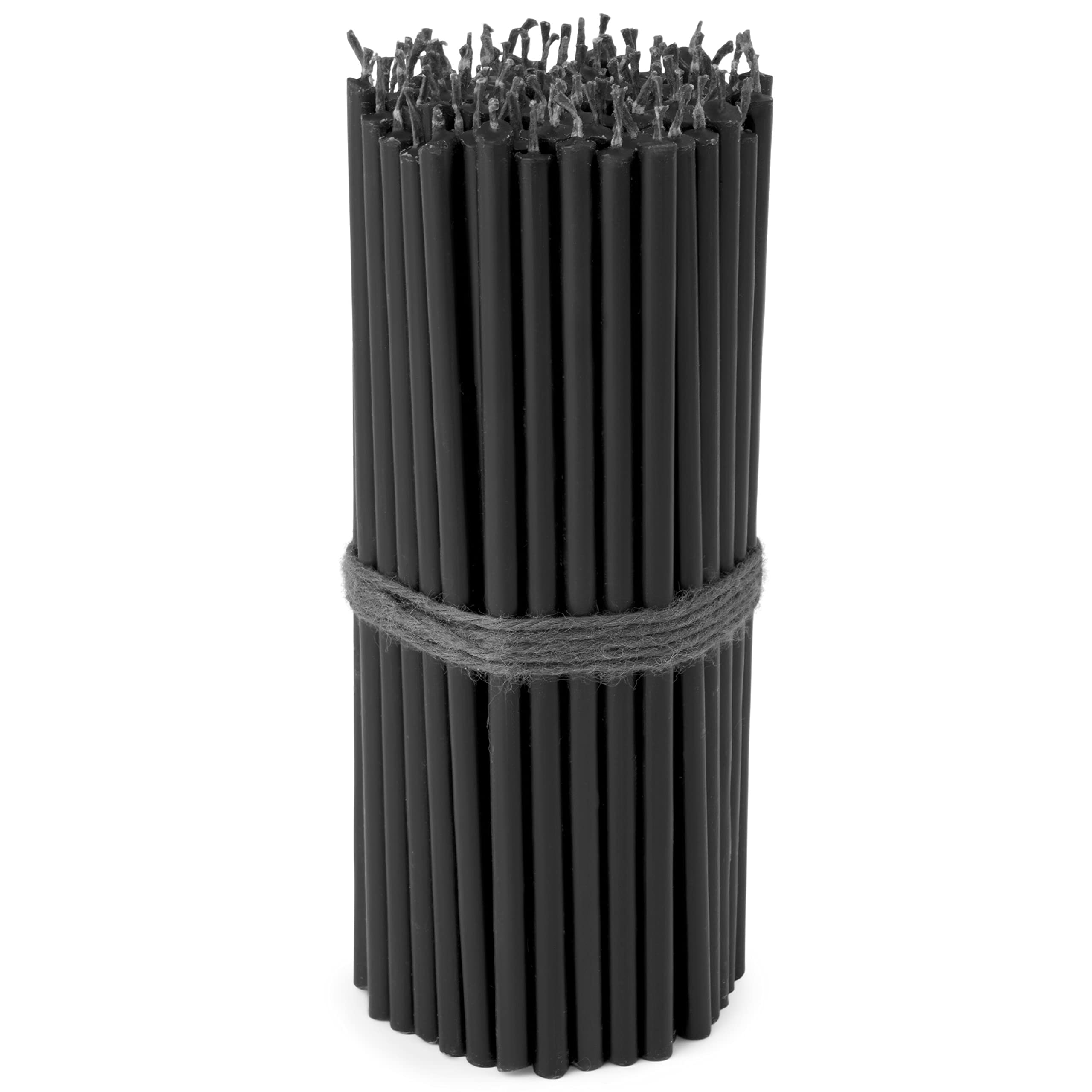 NKlaus Candles Stabkerzen schwarz 16 cm 50 Stück Paraffin