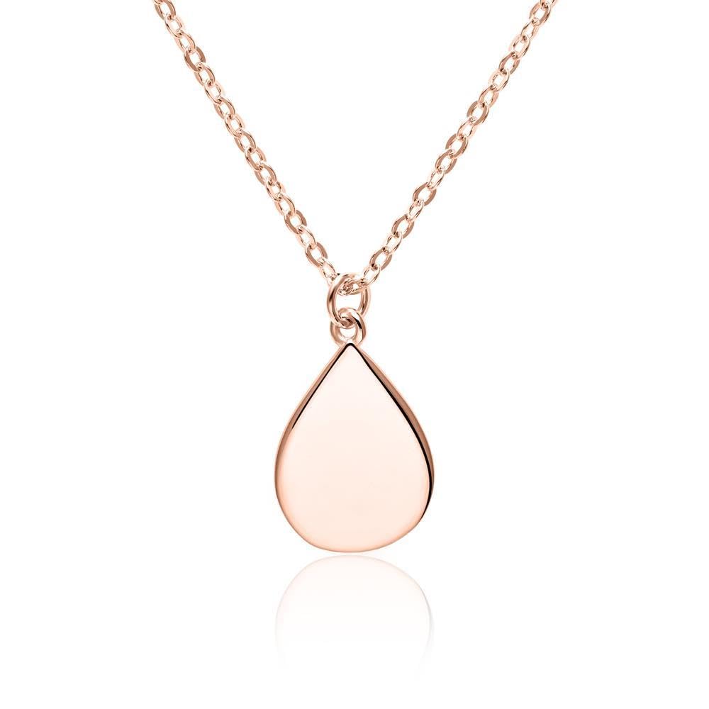 JEWLIX Ketten mit Anhänger Kette Tropfen 925er Silber rosé
