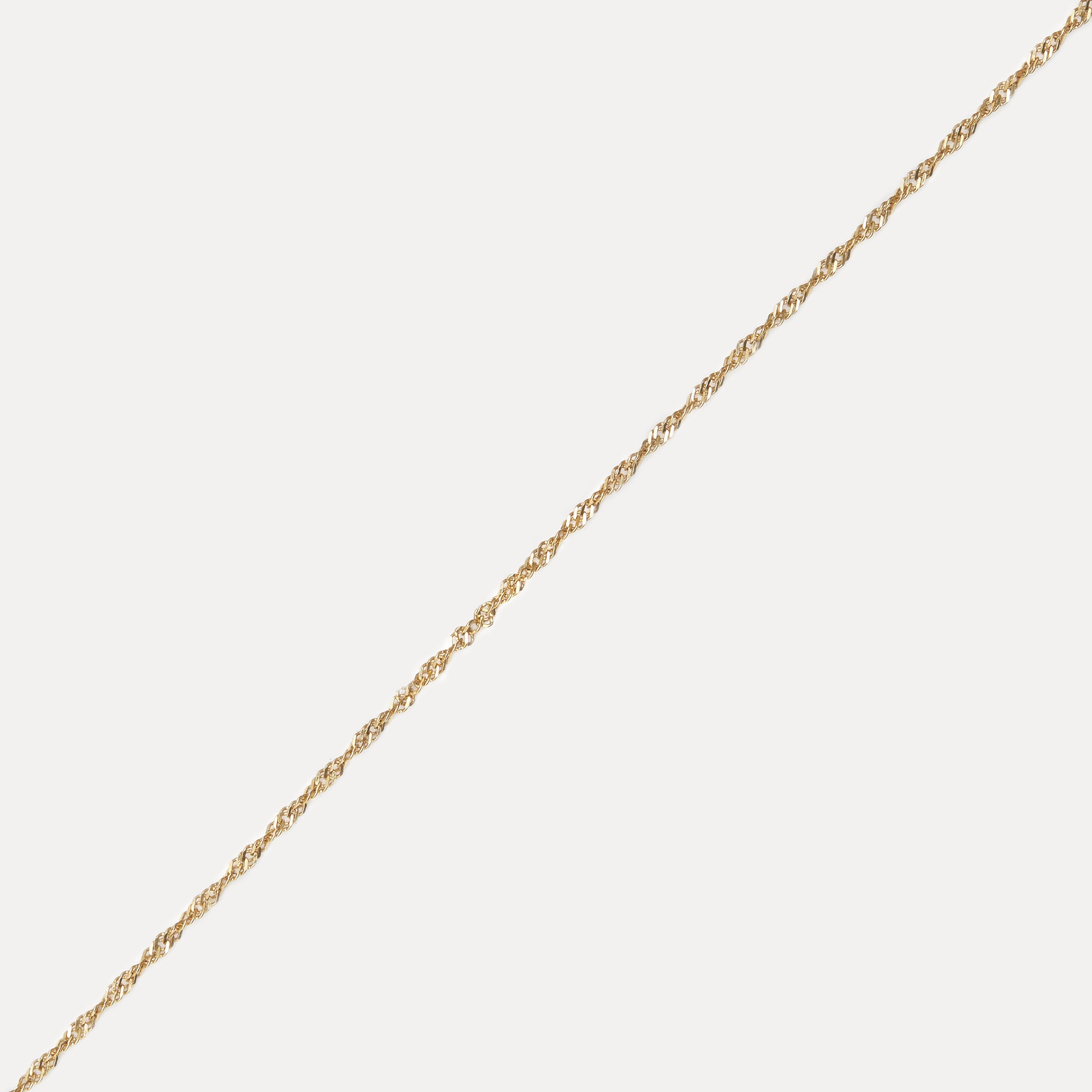 Stilnest Singapore Halskette 585 Gold 14k Massivgold 45cm
