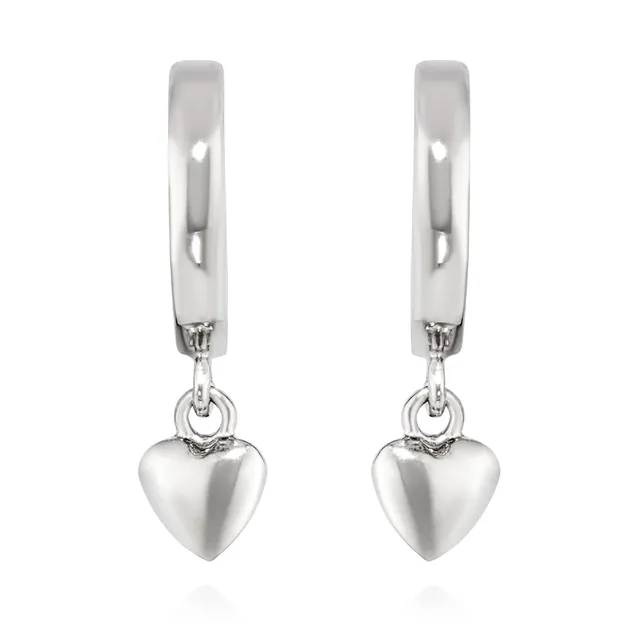 NKlaus JEWELLERY Herz-Klappcreolen 925 Silber 11mm Damen