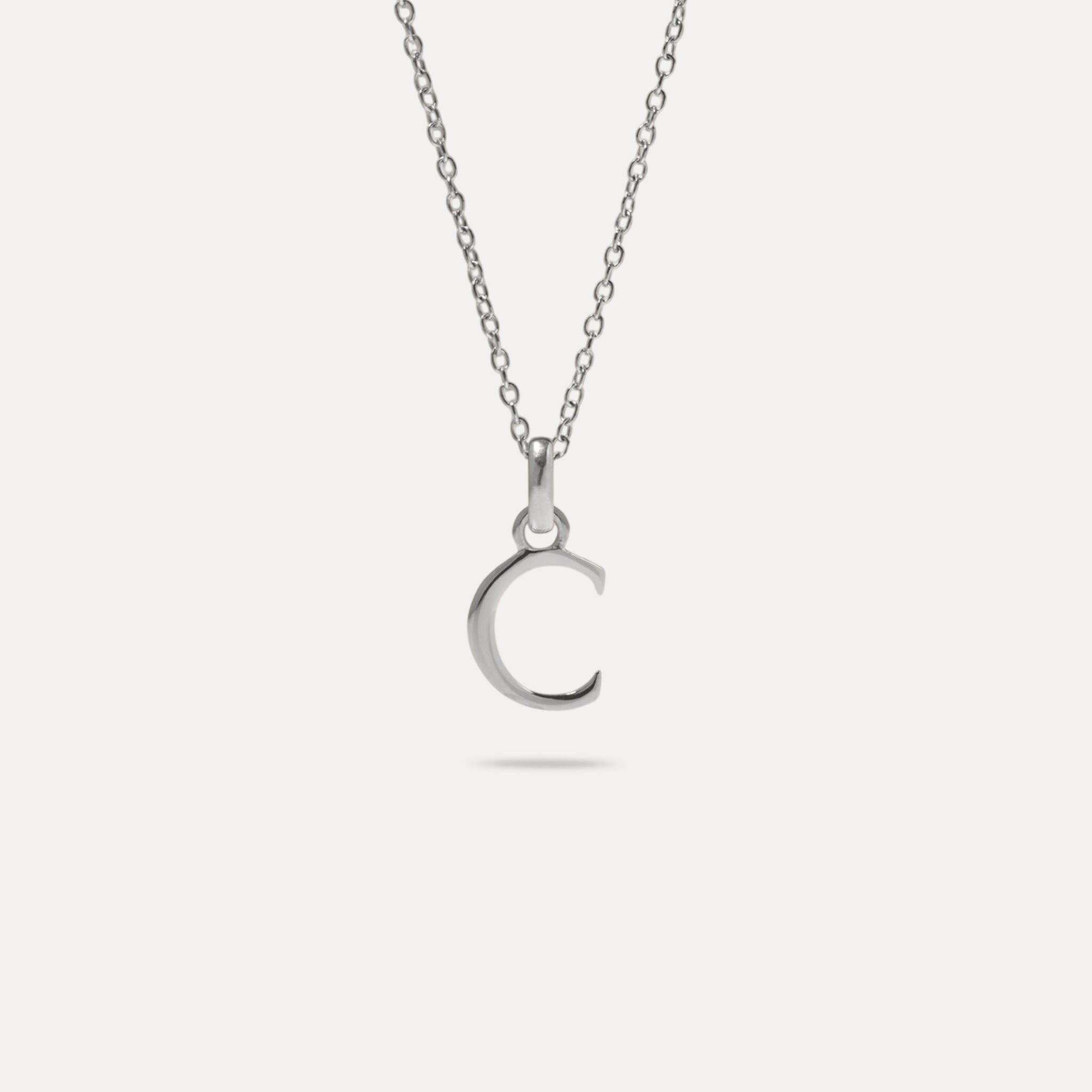 Stilnest Initial Ankerkette 925 Silber Buchstabe 45 cm