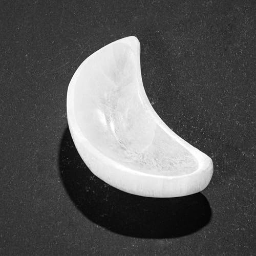 NKlaus Healing Crystals Selenit Mond-Schale 10cm Aufladung