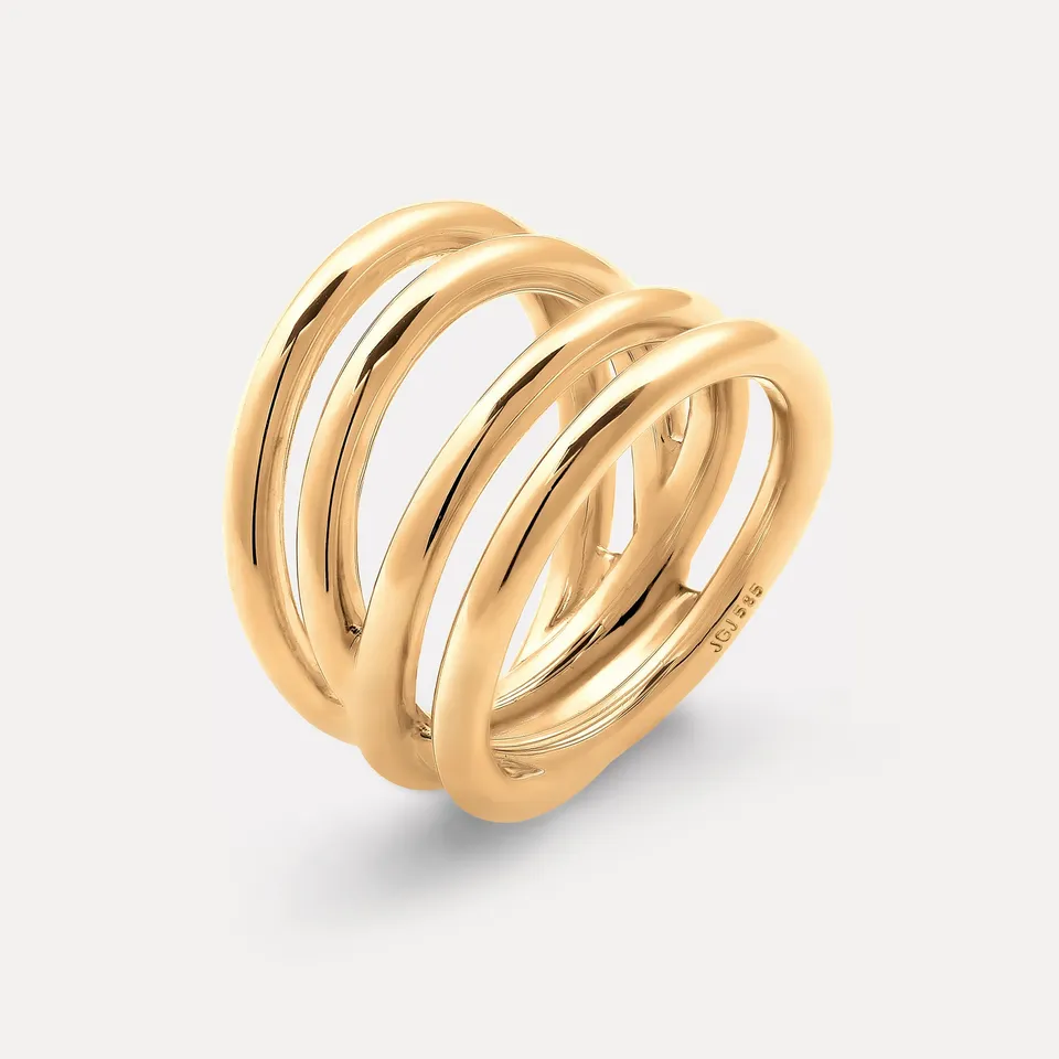 Stilnest Hypnotic Loop Ring 585 Gold Größe 56 Organisch