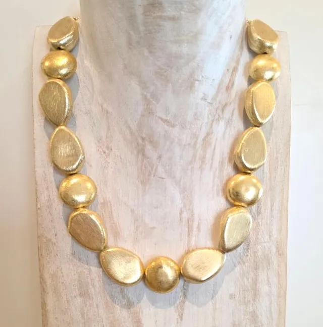 Alevá Bijoux Prisca Halskette Bronze matt Gold 41-47 cm