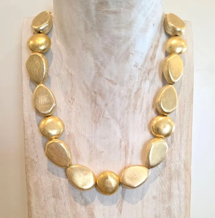 Alevá Bijoux Prisca Halskette Bronze matt Gold 41-47 cm