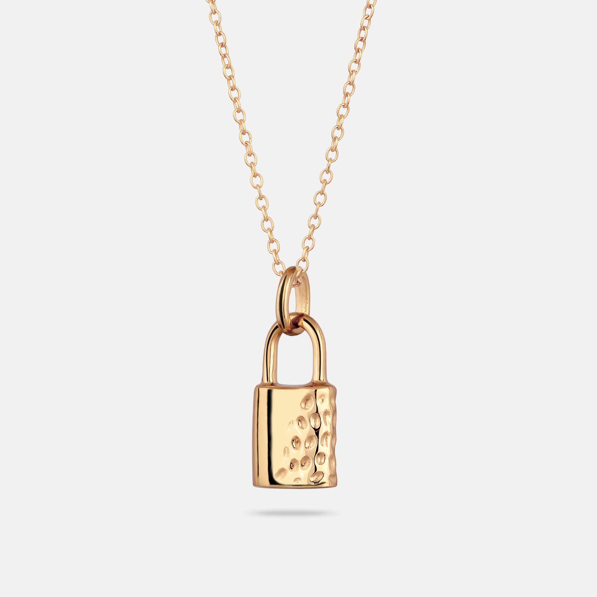 Stilnest Pendants Padlock Charm Anhänger Gold Vermeil