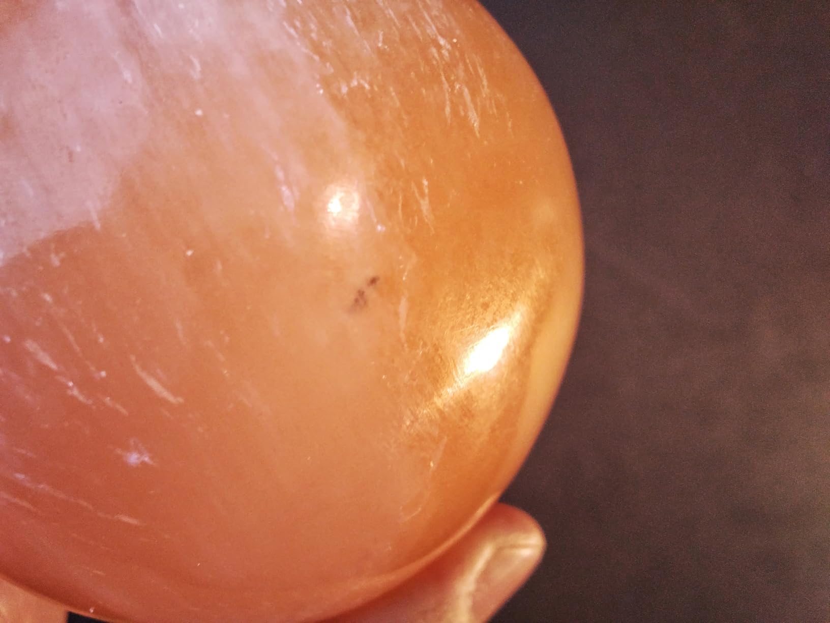 NKlaus Healing Crystals Selenit-Kugel 8cm Orange 580g