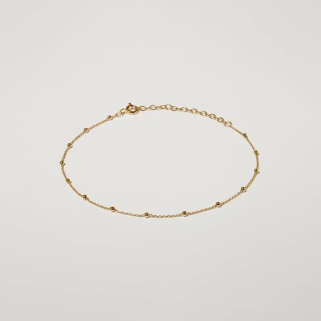 Stilnest Satellite Fußkette 24k Gold Vermeil 22+5 cm