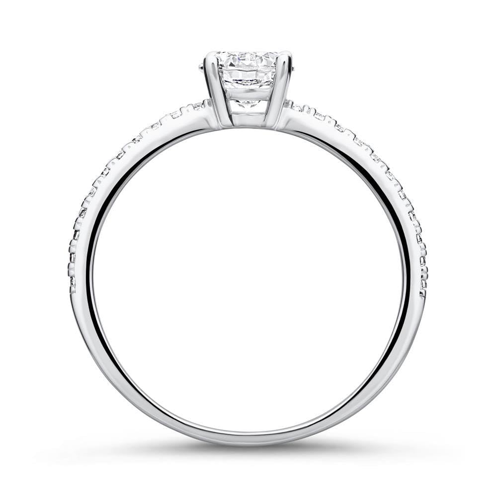 JEWLIX Verlobungsring 375 Weißgold Zirkonia Gr. 56