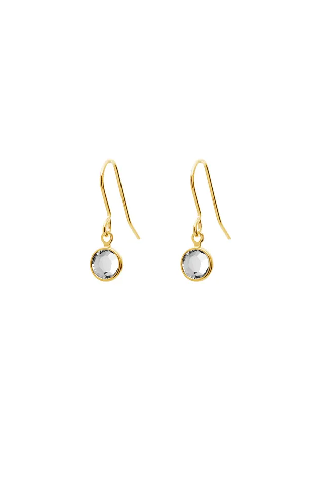 Joy by Corrine Smith April Ohrringe Gold Geburtsstein Kristall