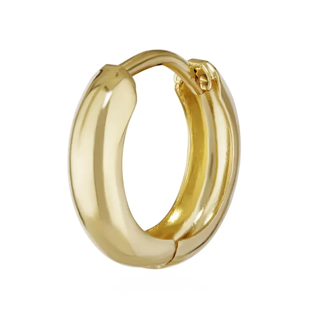 NKlaus Klappcreole 333 Gelbgold Ohrring einzeln 12,2 mm
