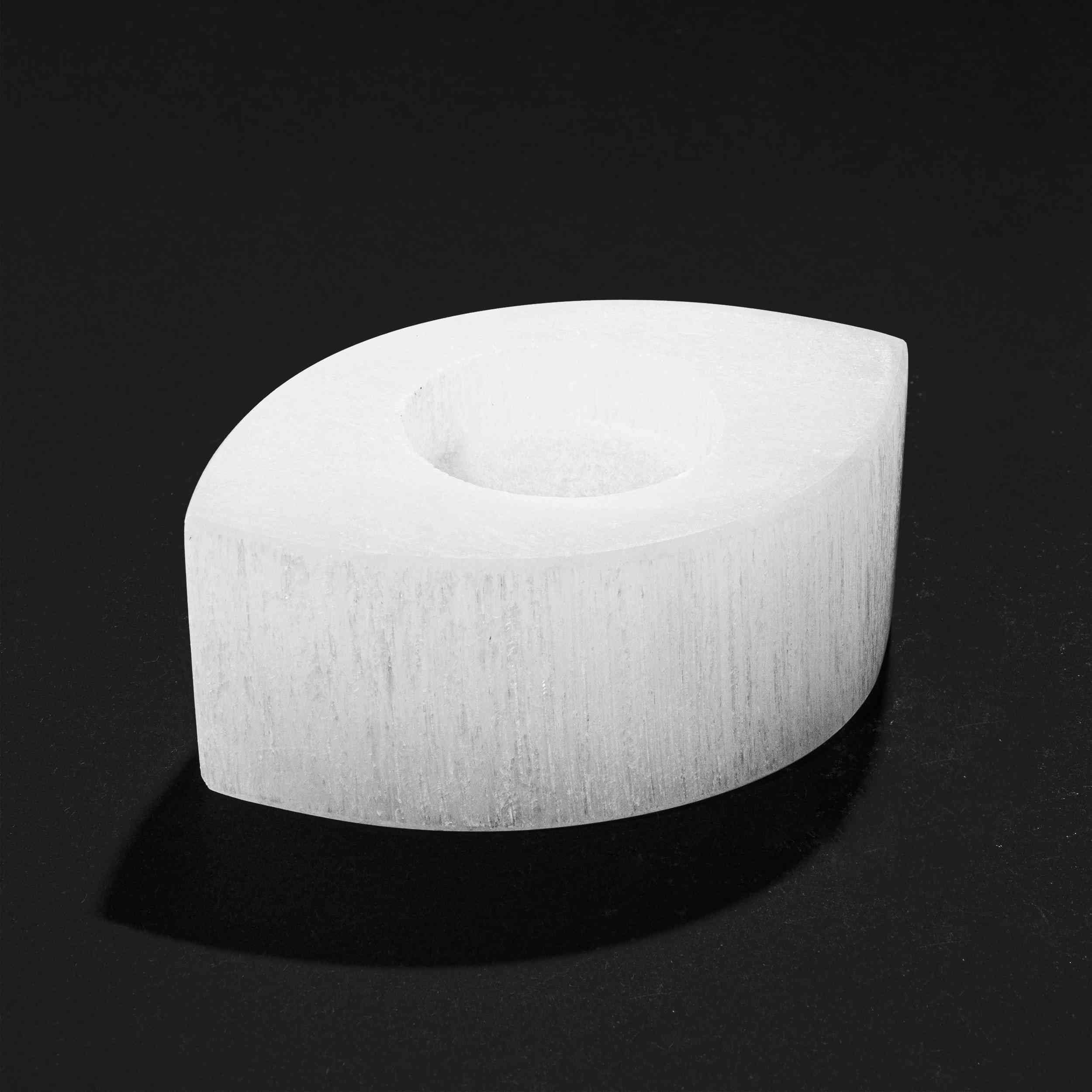 NKlaus Healing Crystals Selenit Teelichthalter Auge 10,5cm Stein