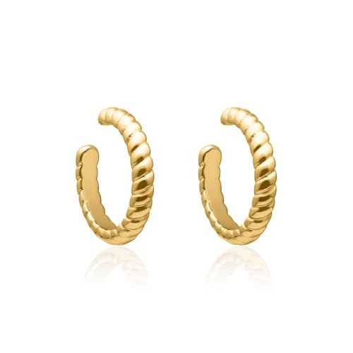 JEWLIX Ear Cuffs 925 Silber Gold Tau-Design Paar