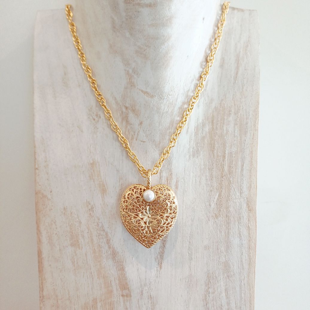 Alevá Bijoux Cuori Cupido Anhänger kleine Perle 3,5 cm