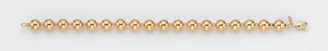 Eugen Rühle Kugelketten 8mm/3mm Halskette 585 Gelbgold
