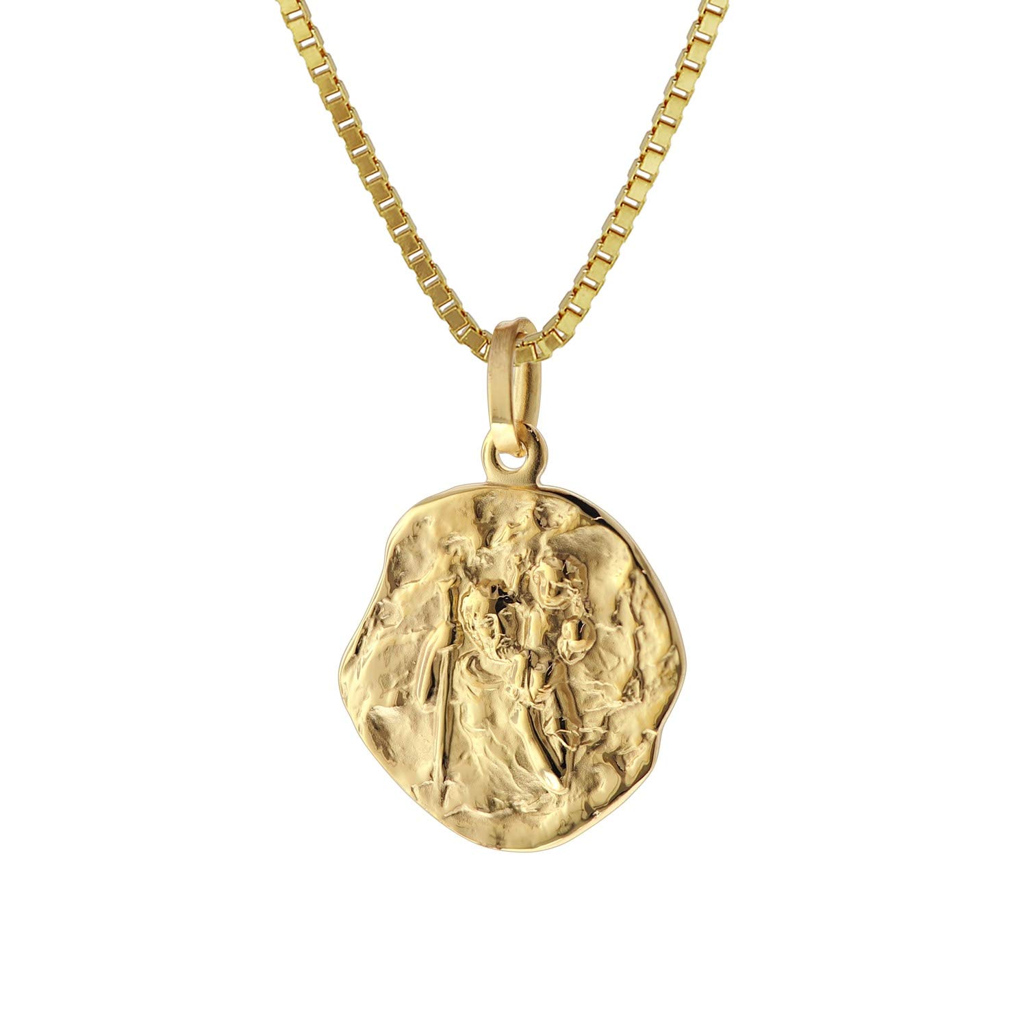 trendor Halsketten Christophorus Anhänger Gold 333 50 cm Kette
