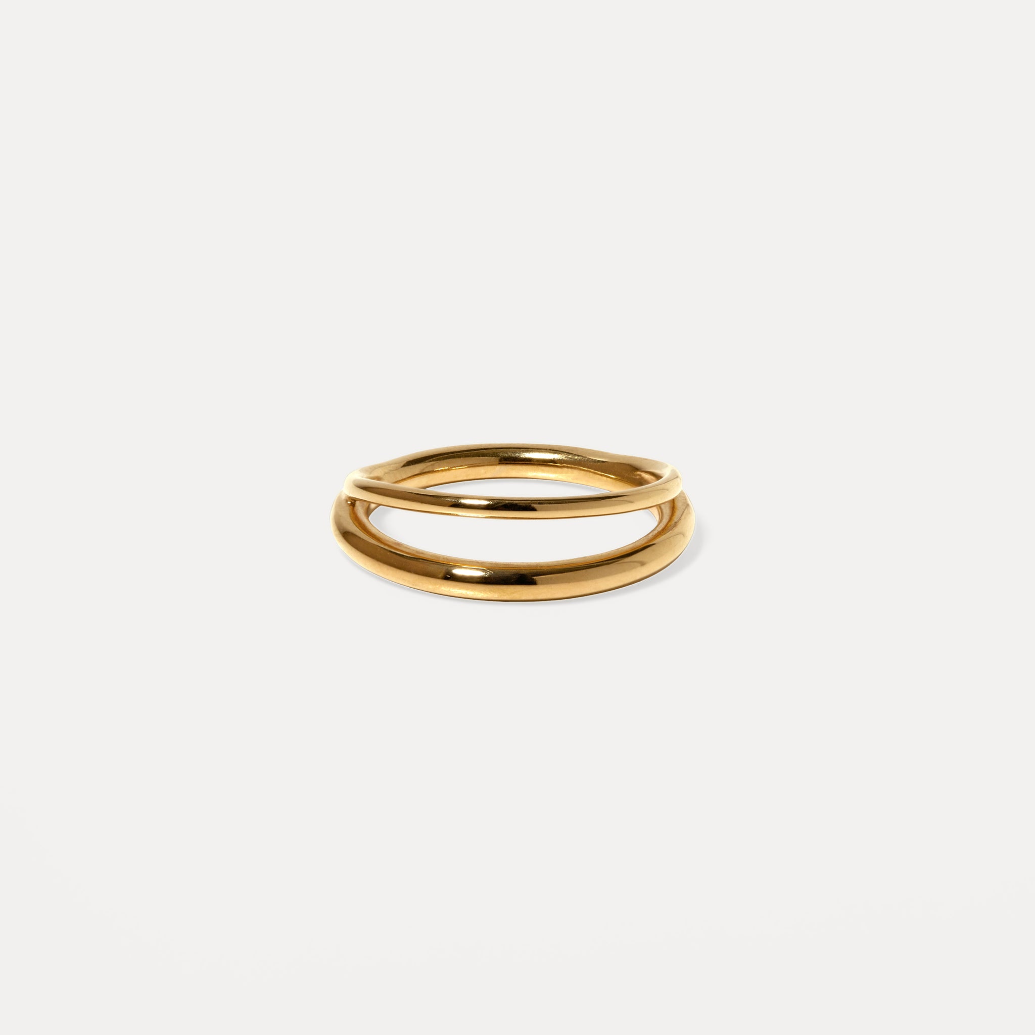 Stilnest Duo Stapelring 24k Gold Vermeil Gr. 52 dünn