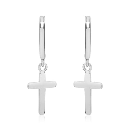 JEWLIX Ohrstecker Creolen Kreuze Sterlingsilber Ohrstecker Silber