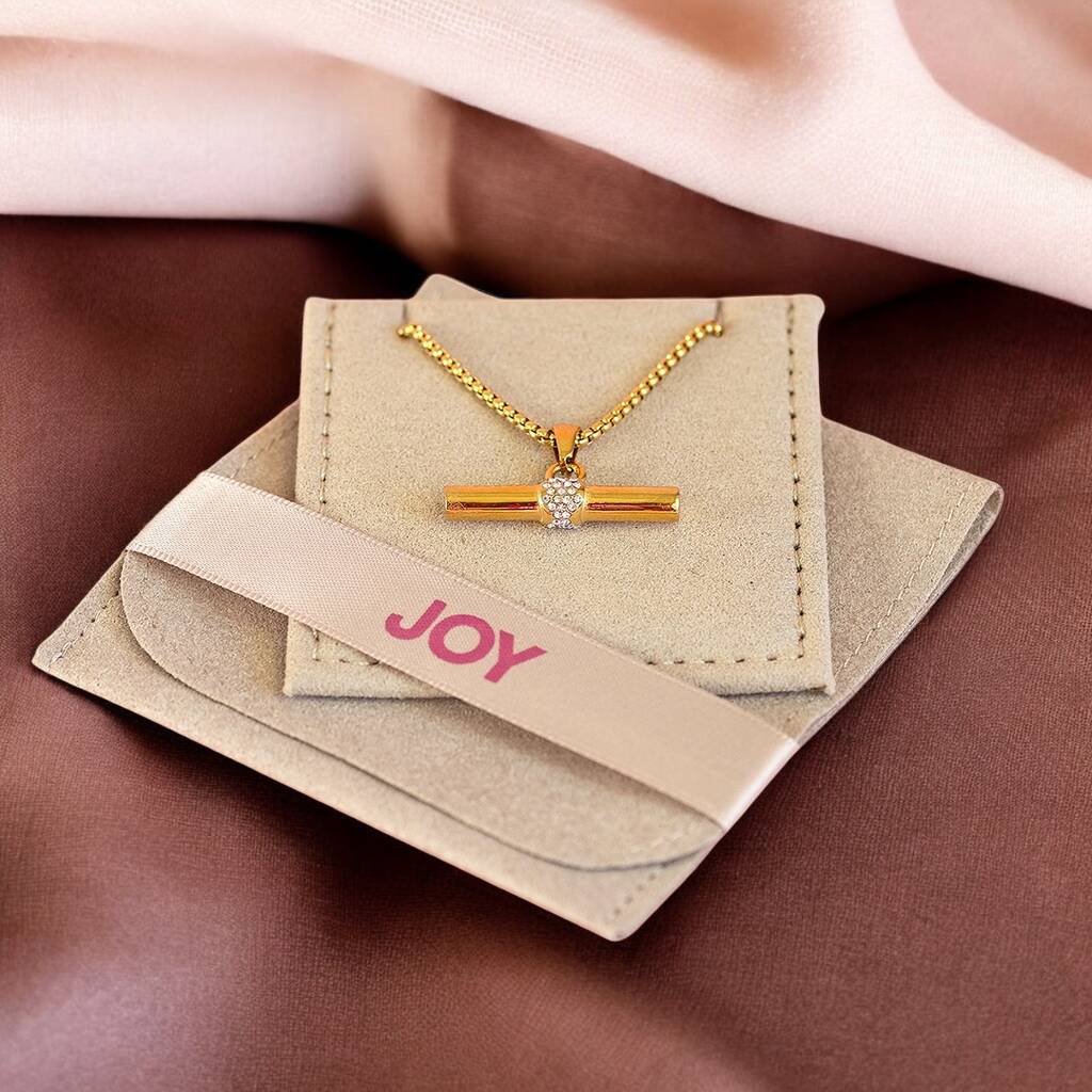 Joy by Corrine Smith T-Bar Halskette Gold Kristall 40cm