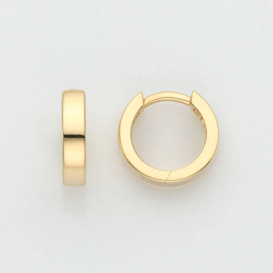 Eugen Rühle Ohrschmuck Scharnier-Creolen 12mm Weißgold