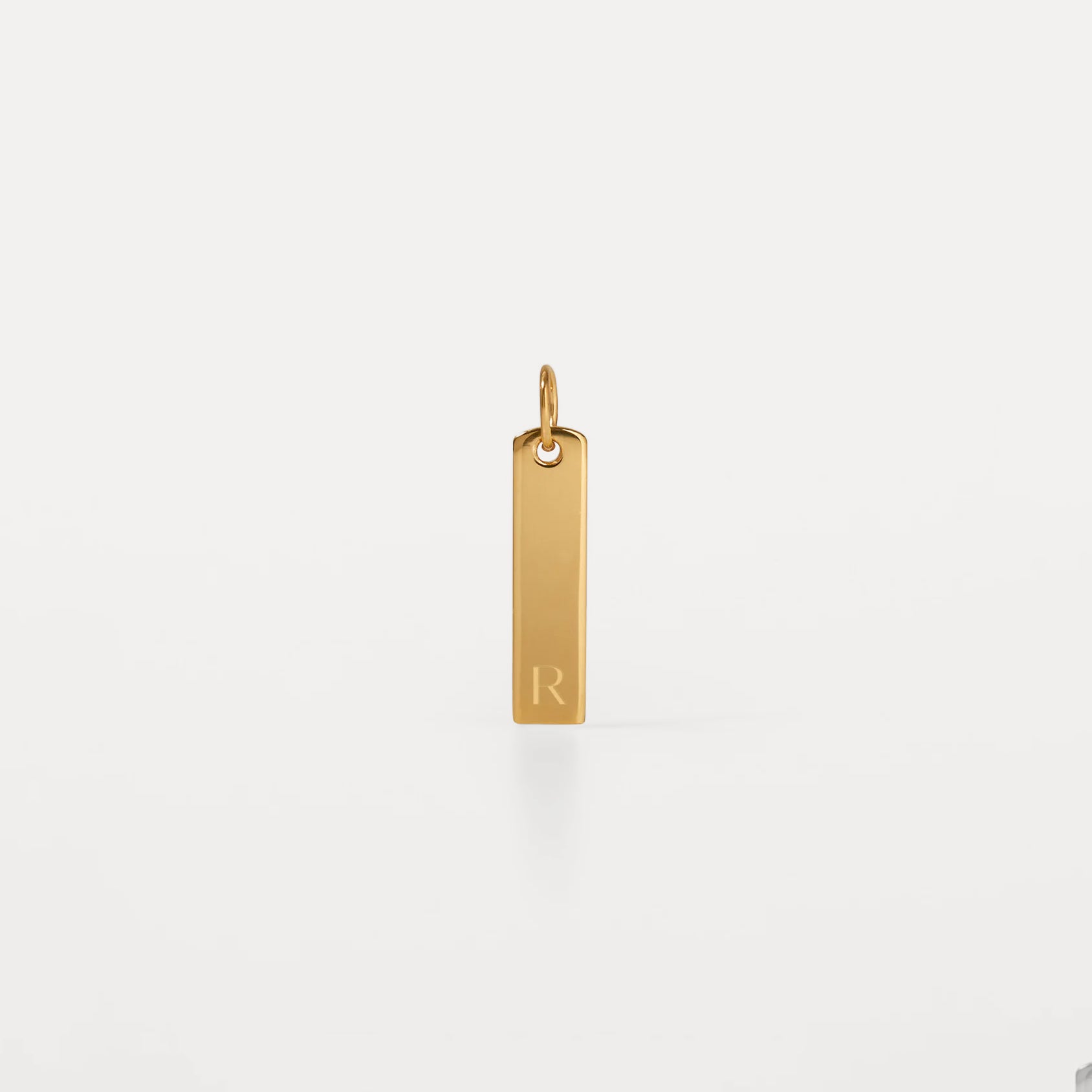 Stilnest Engravable Bar Anhänger 15x4 mm 24k Vermeil gravierbar